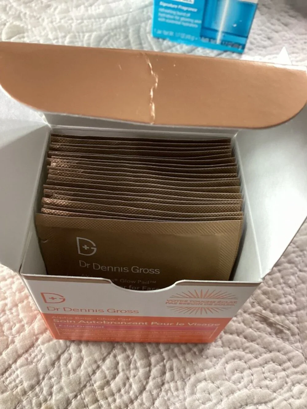 Dr Dennis Gross Alpha Beta Glow Pad Self-Tanner For Face Glow*20 Towelettes*NIB